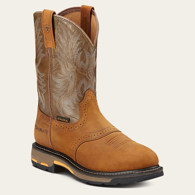 Ariat WorkHog Round Toe Boot – three-quarter front angle | Venator Hunting