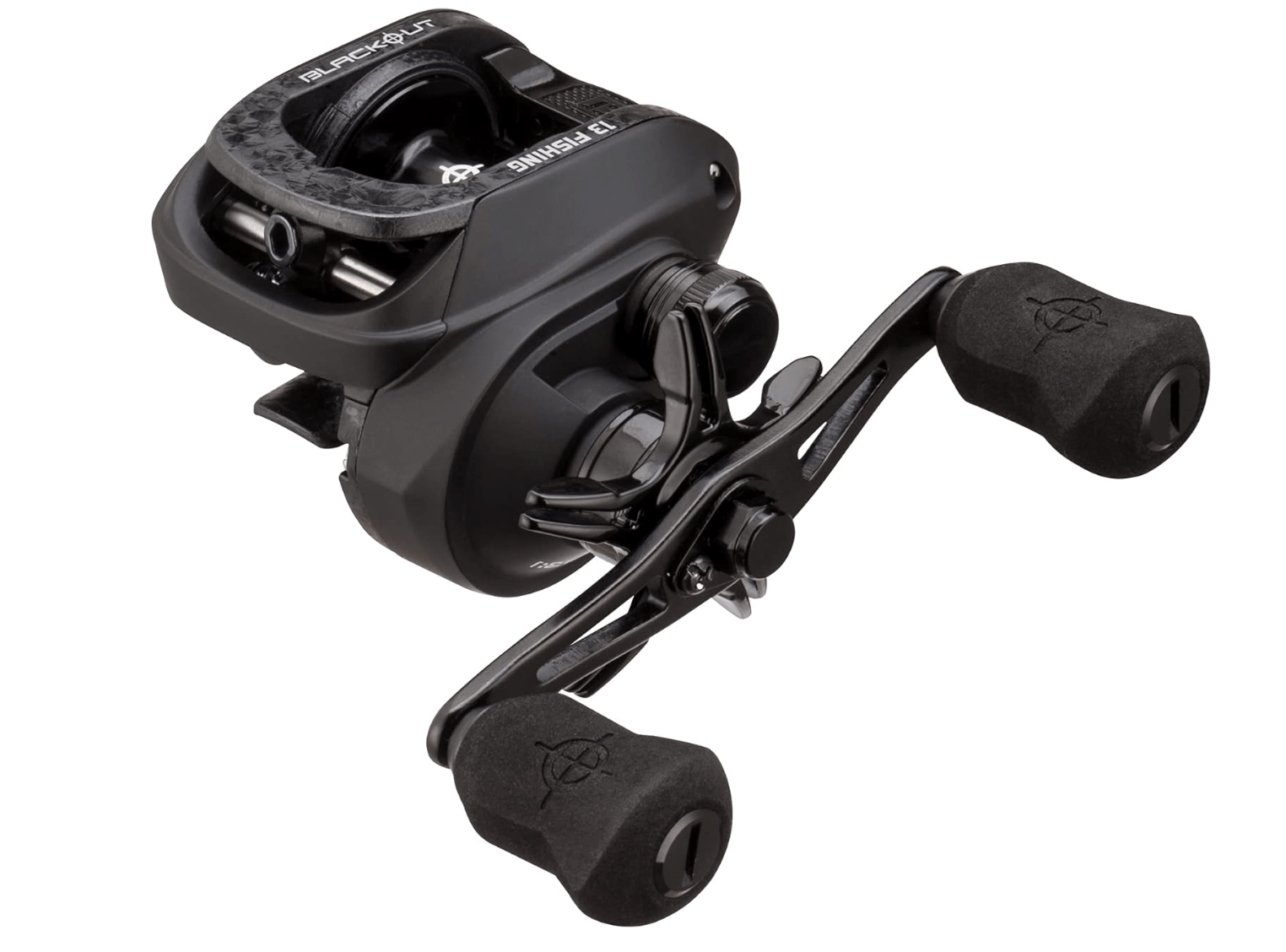 Origin O1 Blackout Baitcasting Reel – alternate angle view | Venator Hunting