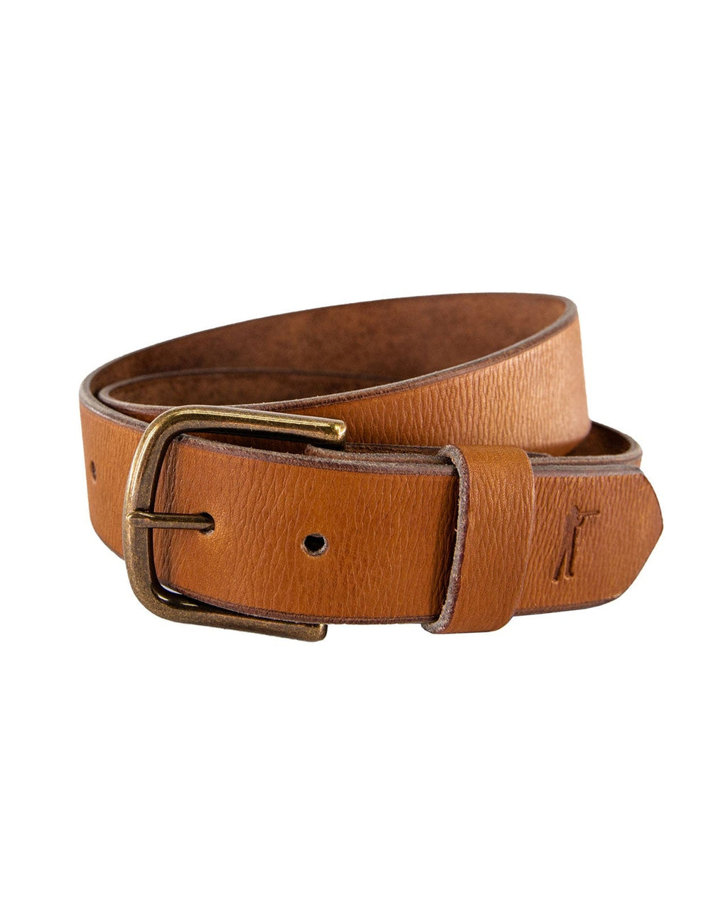 Ball and Buck Last Belt You'll Ever Buy in full grain Signature Leather with brass buckle, coiled