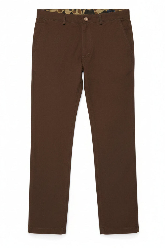 Ball and Buck Heritage Pant in Bark brown duck canvas, front view