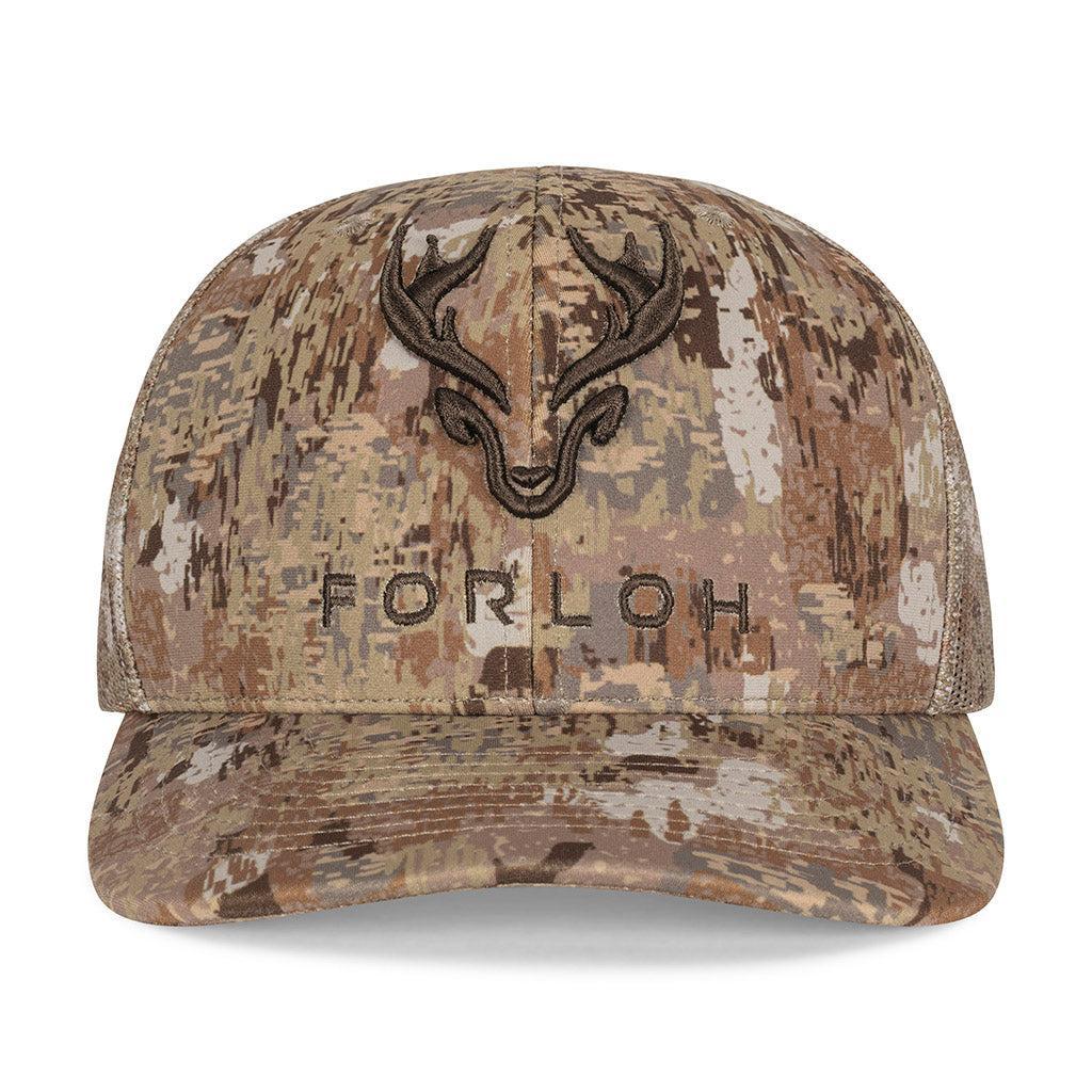 Puff Embroidered Camo Mesh Hat