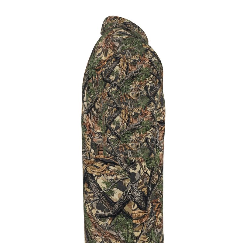 Mossy Oak camouflage hunting hoodie with forest branch pattern for outdoor concealment