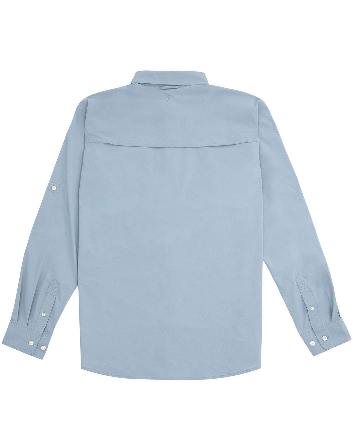 Sky Blue Active+ Guide Shirt, back view with vented yoke