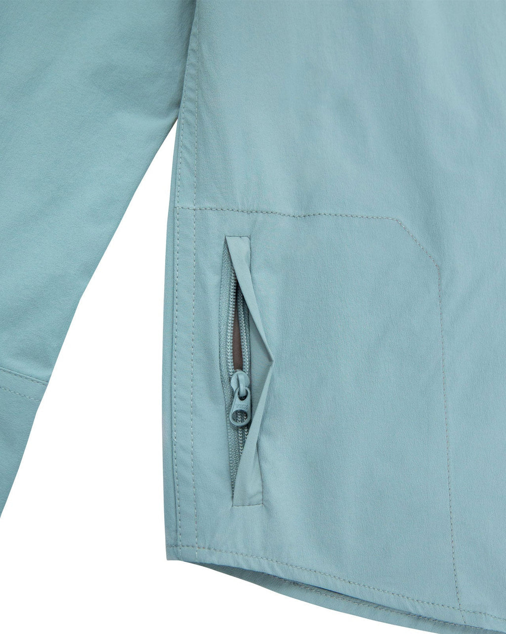 Paracord sunglasses loop on the River Green Active+ Guide Shirt