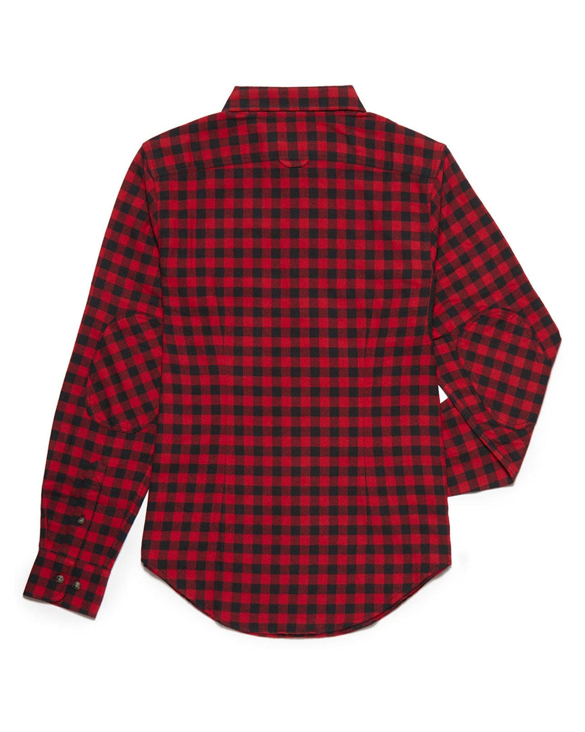 Womens Joan Shirt in Mini Buffalo Plaid, back view