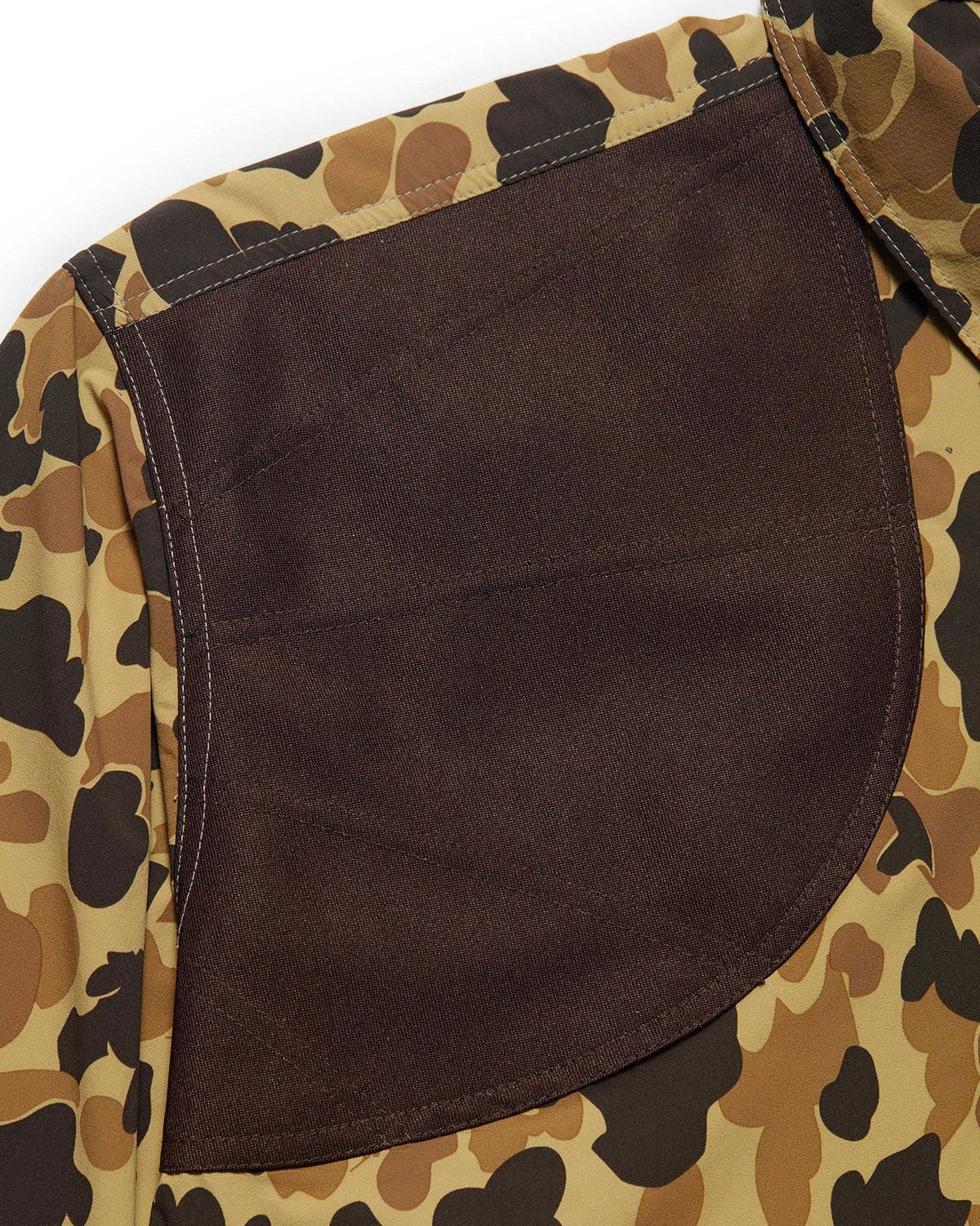 Brown reinforced shooting shoulder on the Original Camo Active+ Field Shirt