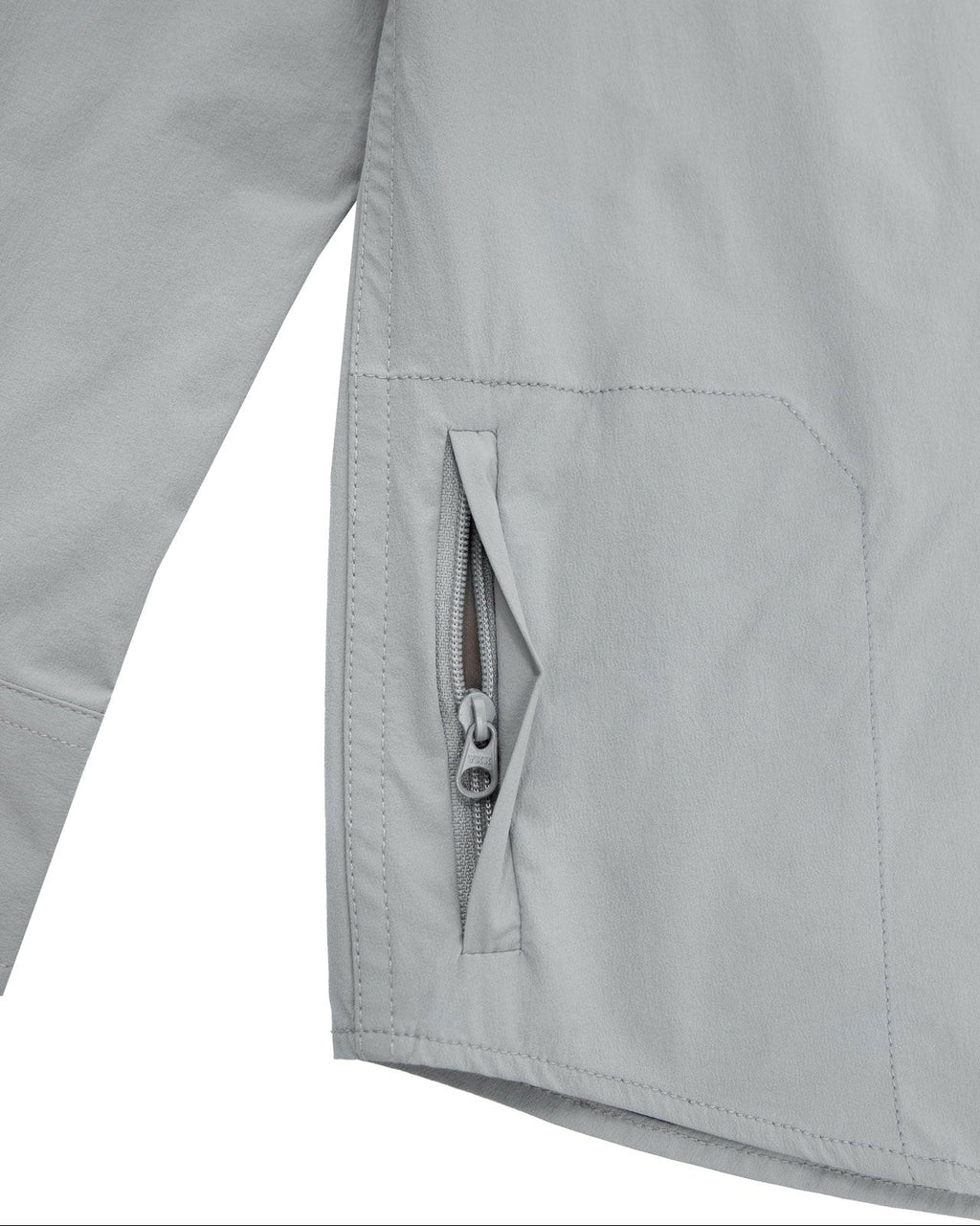 Paracord sunglasses loop on the Stone Grey Active+ Guide Shirt