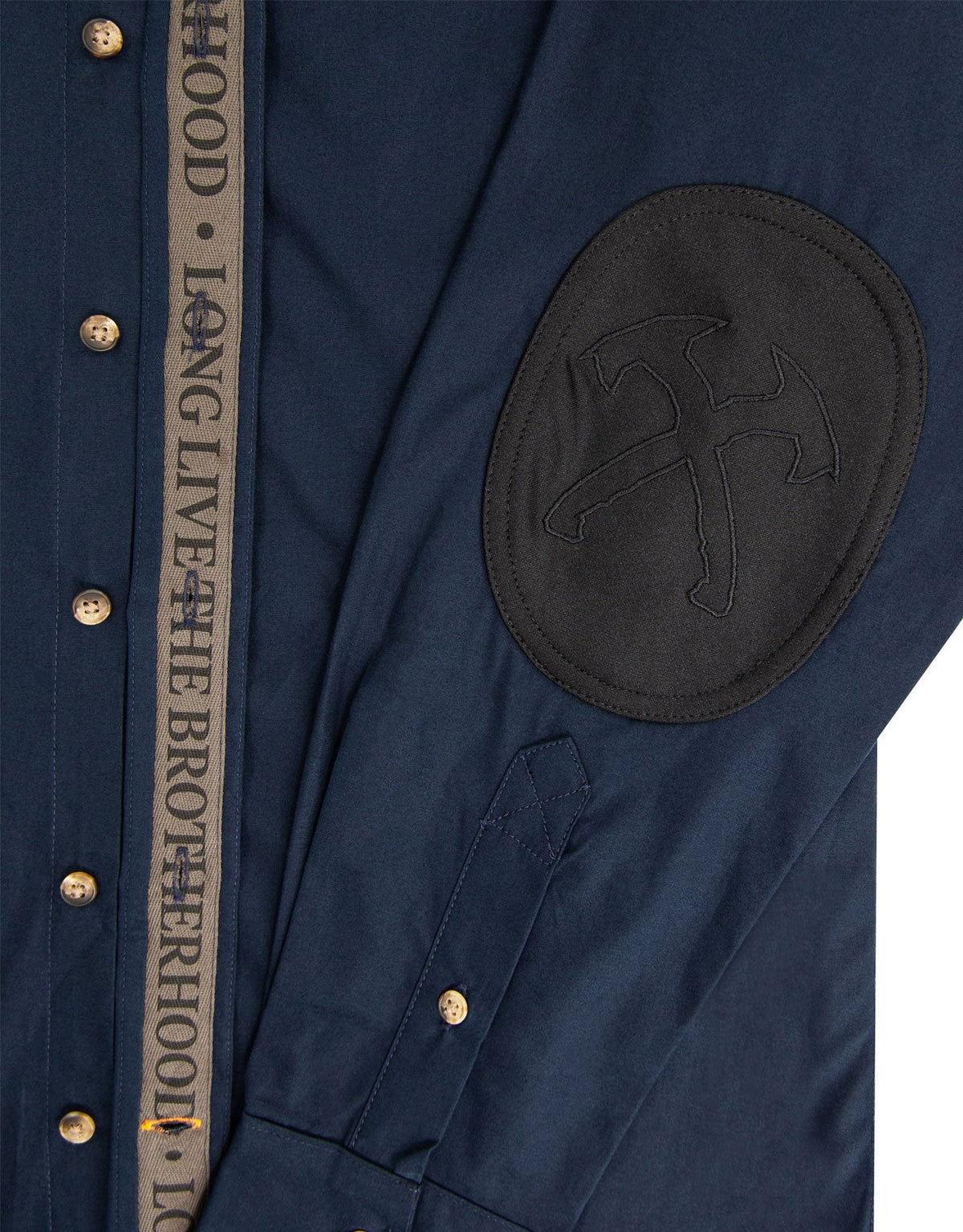 Inside placket printed with Long Live The Brotherhood on the Jack Carr Shirt #002