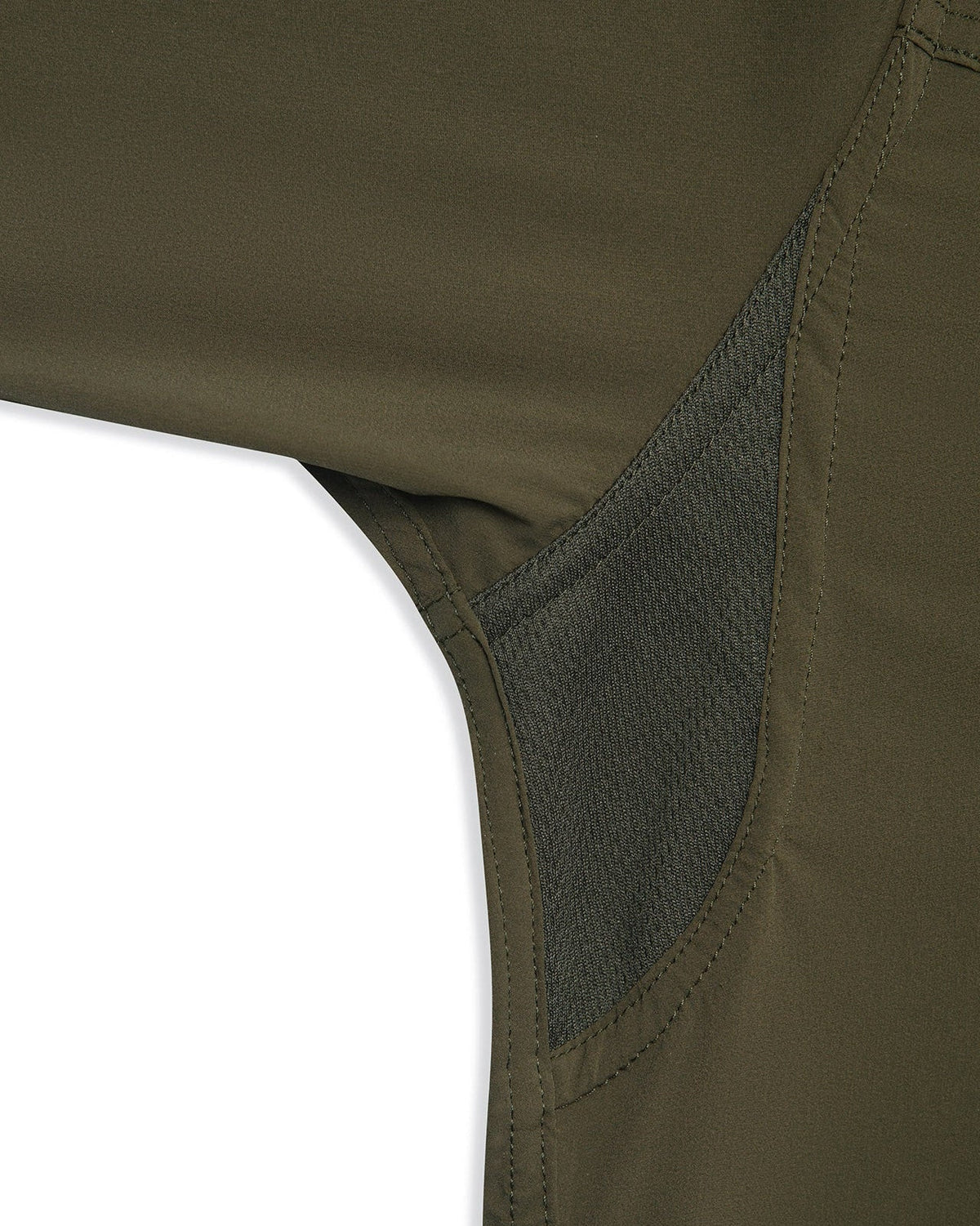 Underarm ventilation panel on the Olive Active+ Field Shirt