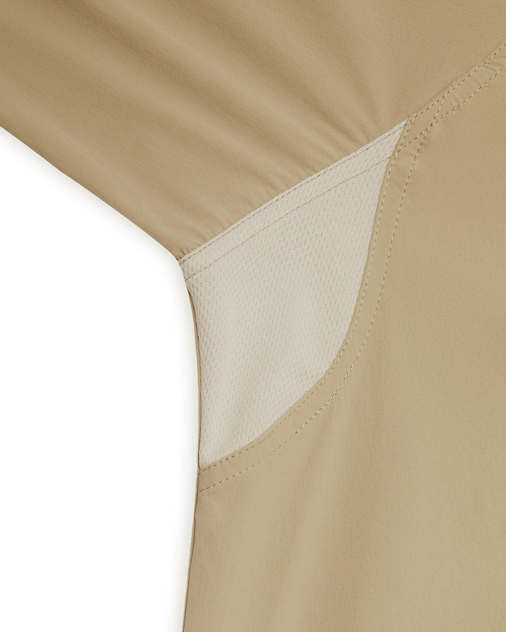Tech Vent underarm panel on the Tan Active+ Guide Shirt