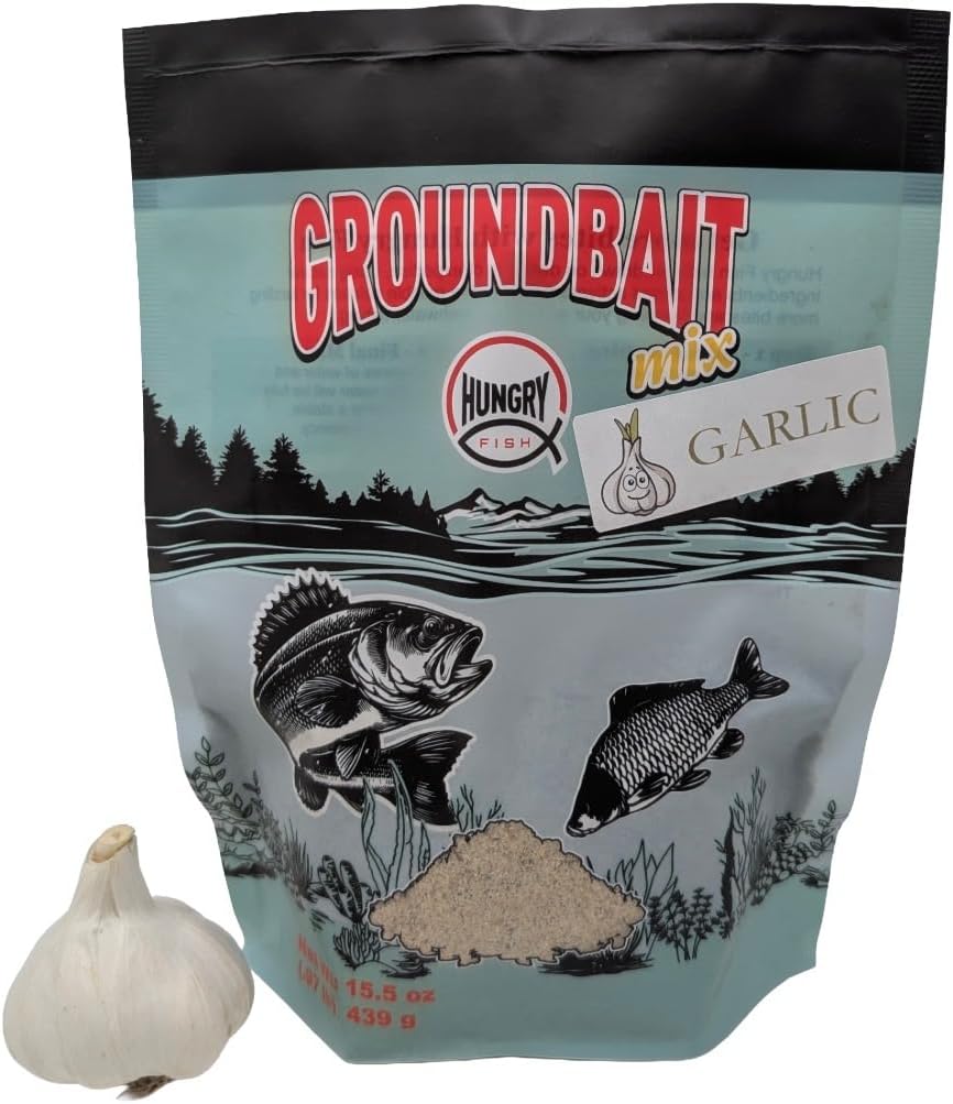 HungryFish GroundBait Mix - (Garlic) 15.5oz
