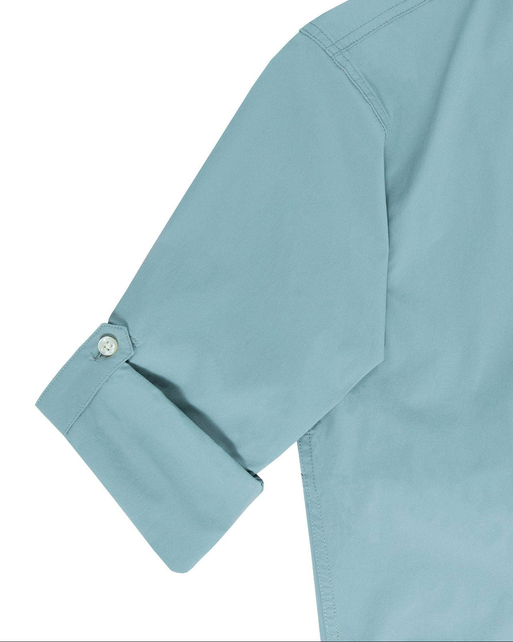 Roll tab sleeve on the River Green Active+ Guide Shirt