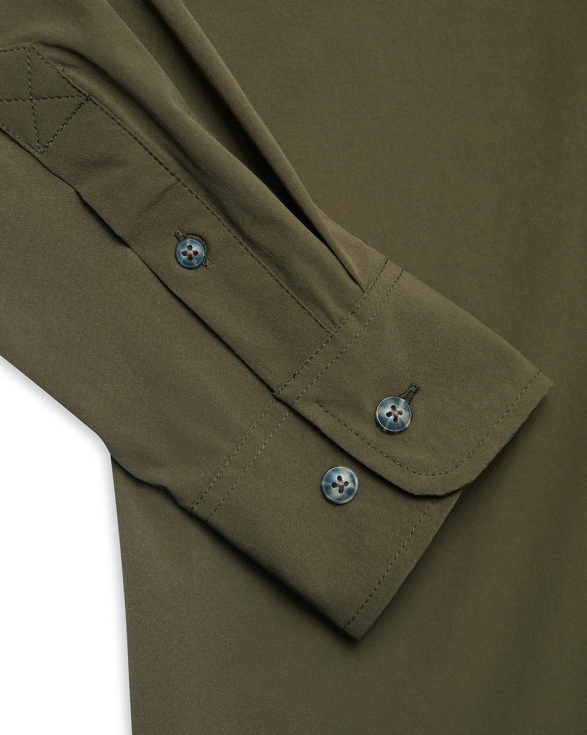Roll tab sleeve and cuff on the Olive Active+ Field Shirt