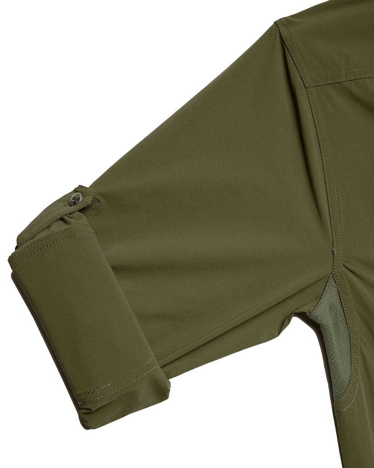 Roll tab sleeve on the Olive Active+ Joan Field Shirt
