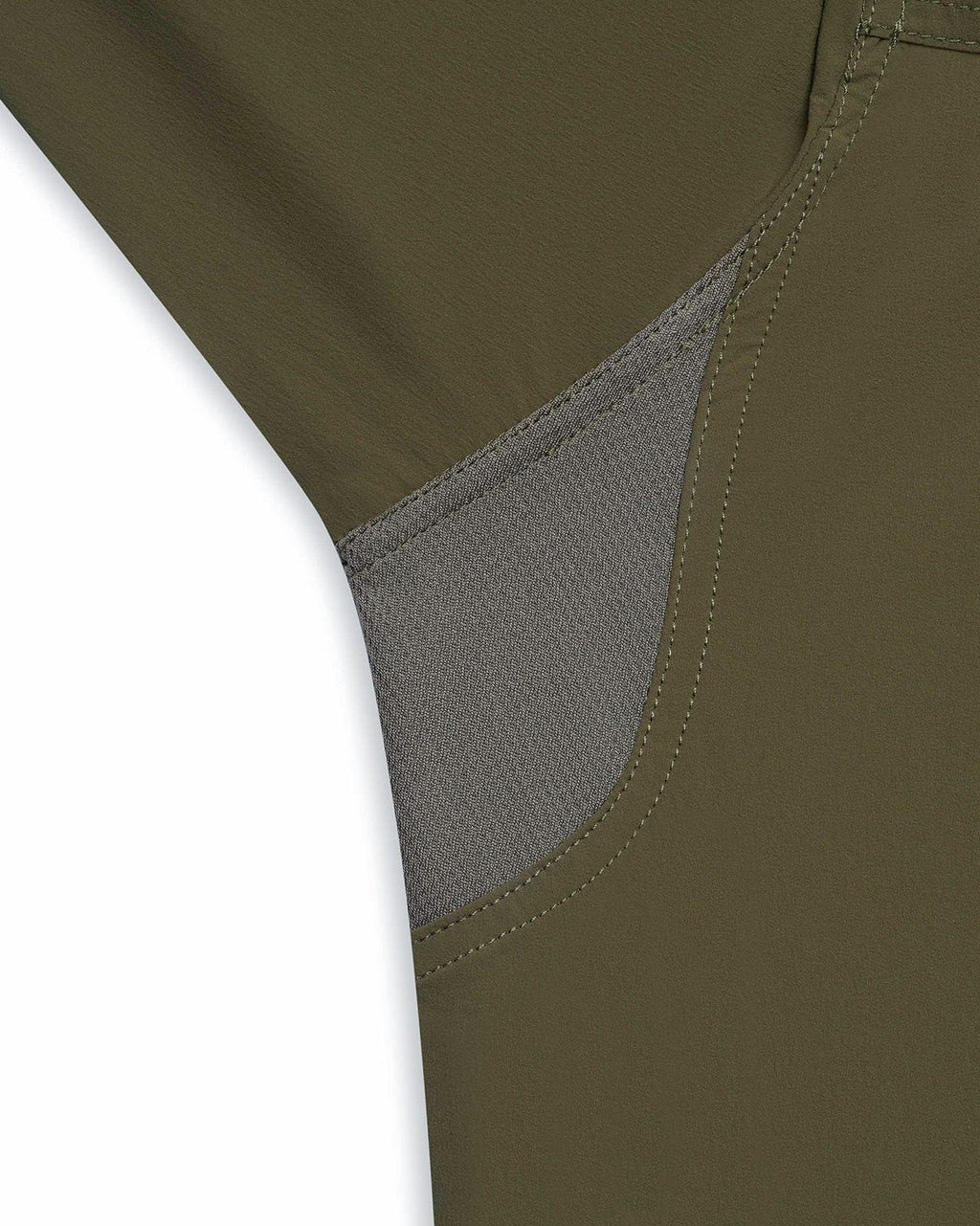 Mesh Tech Vent underarm panel on the Olive Active+ Guide Shirt