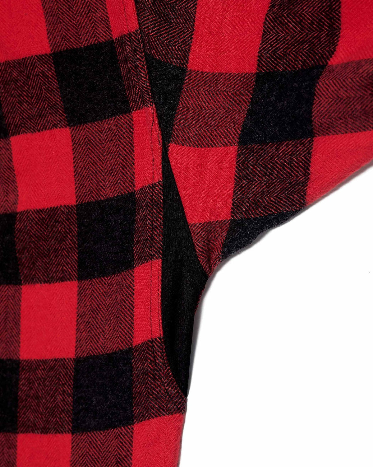 Tech Vent underarm panel on the red Buffalo Plaid Sportsmans Shirt