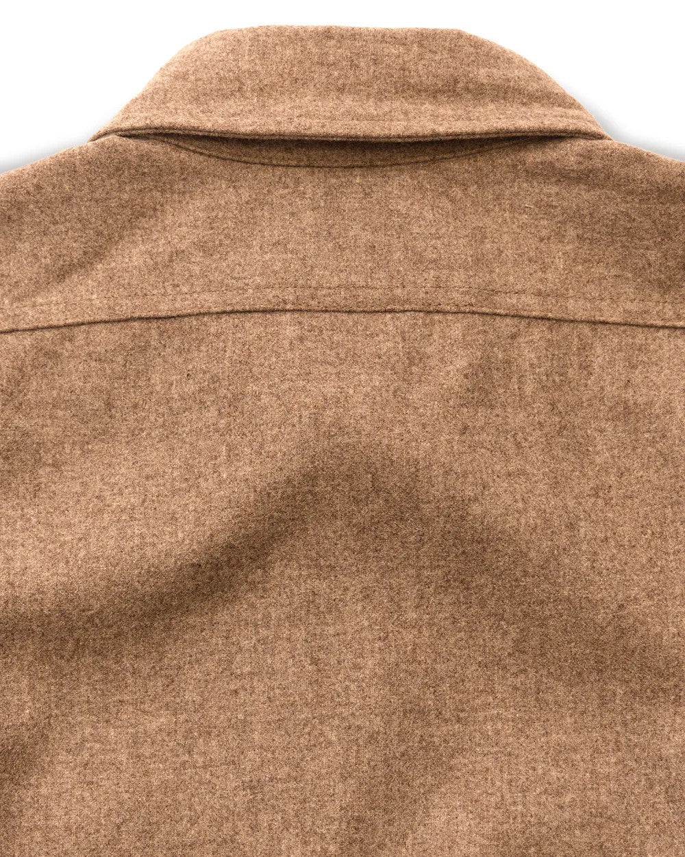 Back yoke detail on the Oatmeal Mariners Overshirt