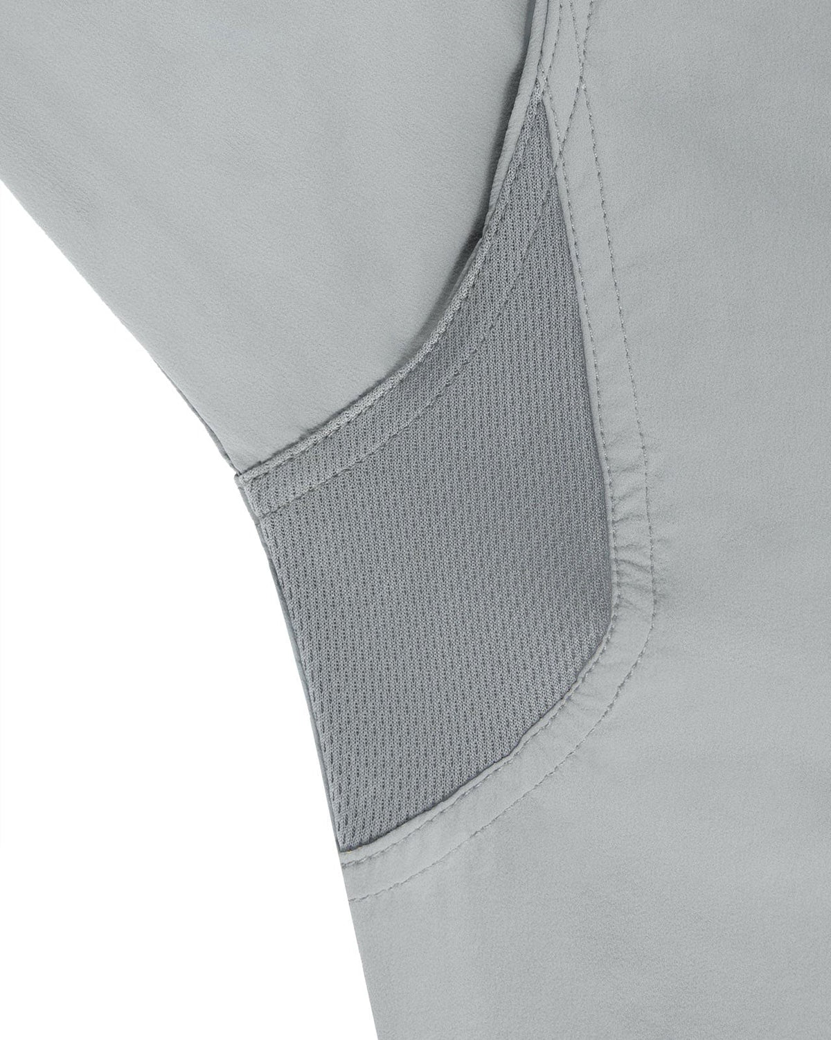Mesh Tech Vent underarm panel on the Stone Grey Active+ Guide Shirt