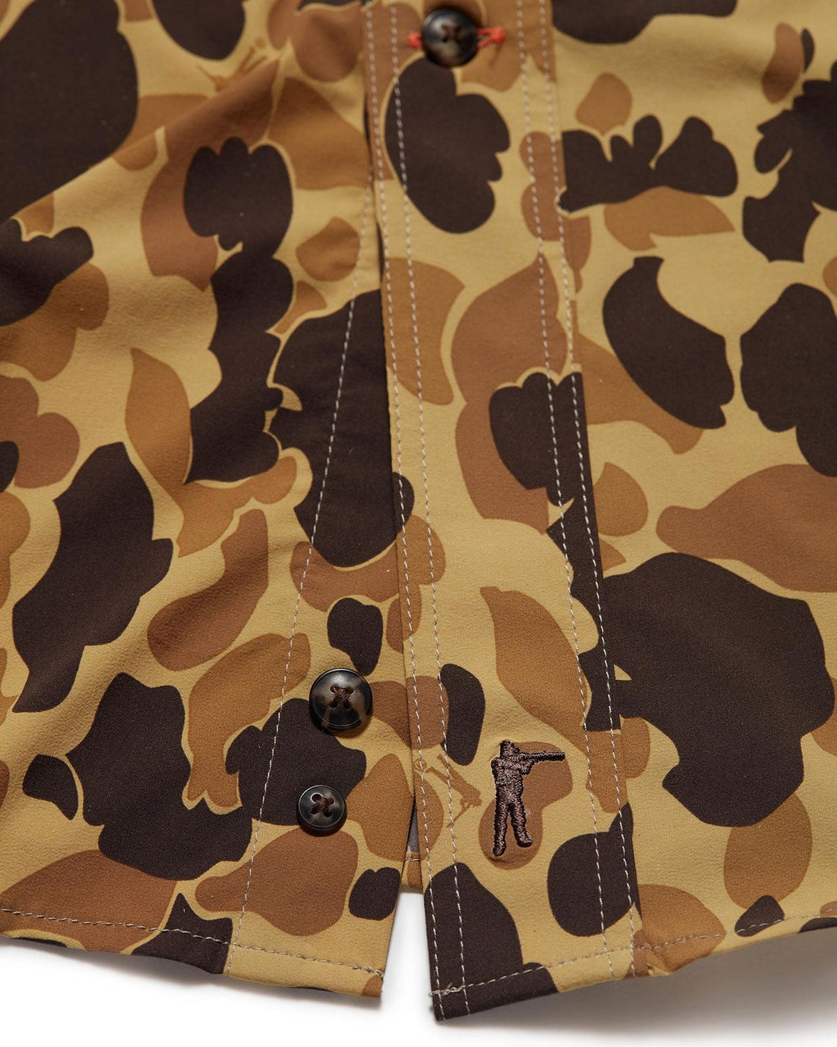 Button placket on the Original Camo Active+ Field Shirt