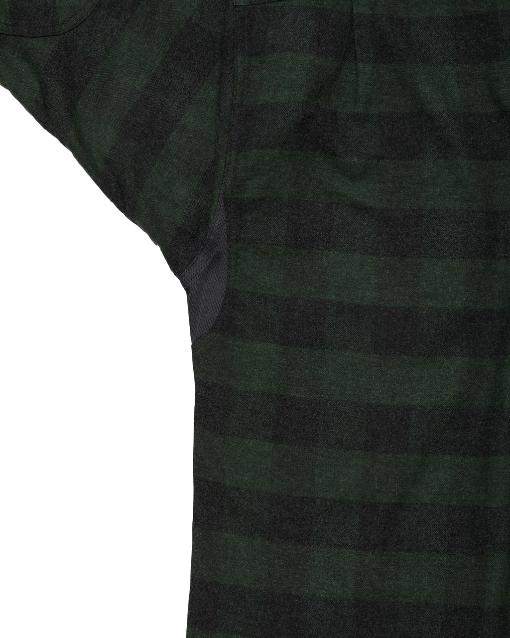 Tech Vent underarm detail on the Green Buffalo Plaid Sportsmans Shirt