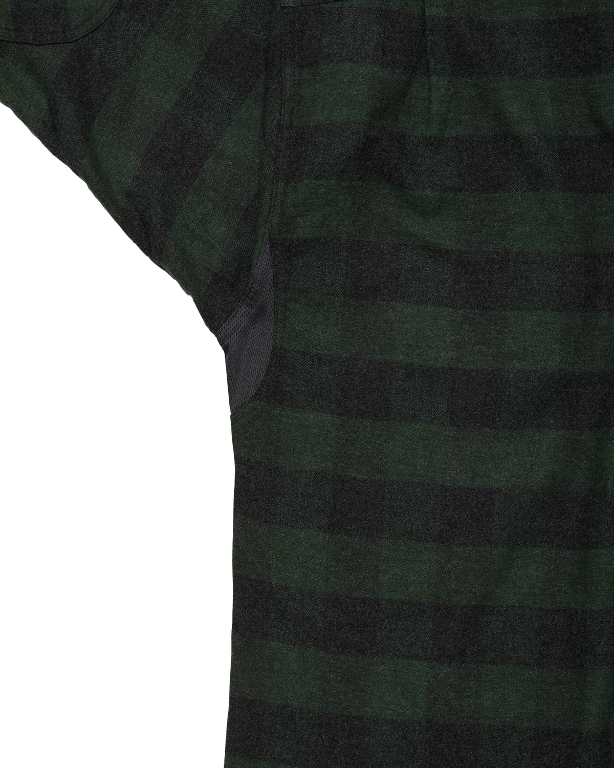 Tech Vent underarm detail on the Green Buffalo Plaid Sportsmans Shirt