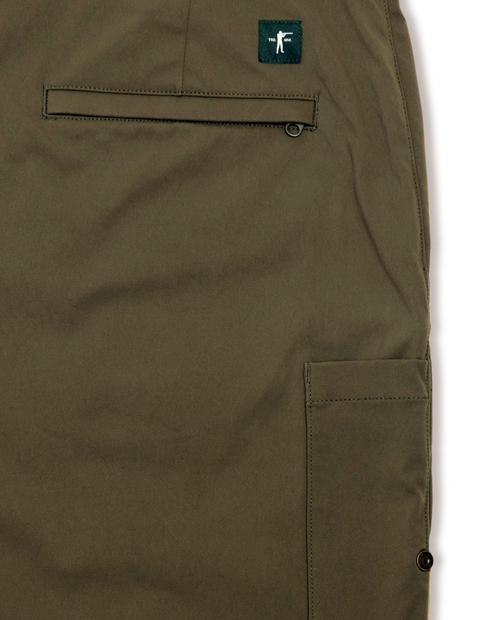 Back pocket with Arthur label on the Loden Active+ Field Pant