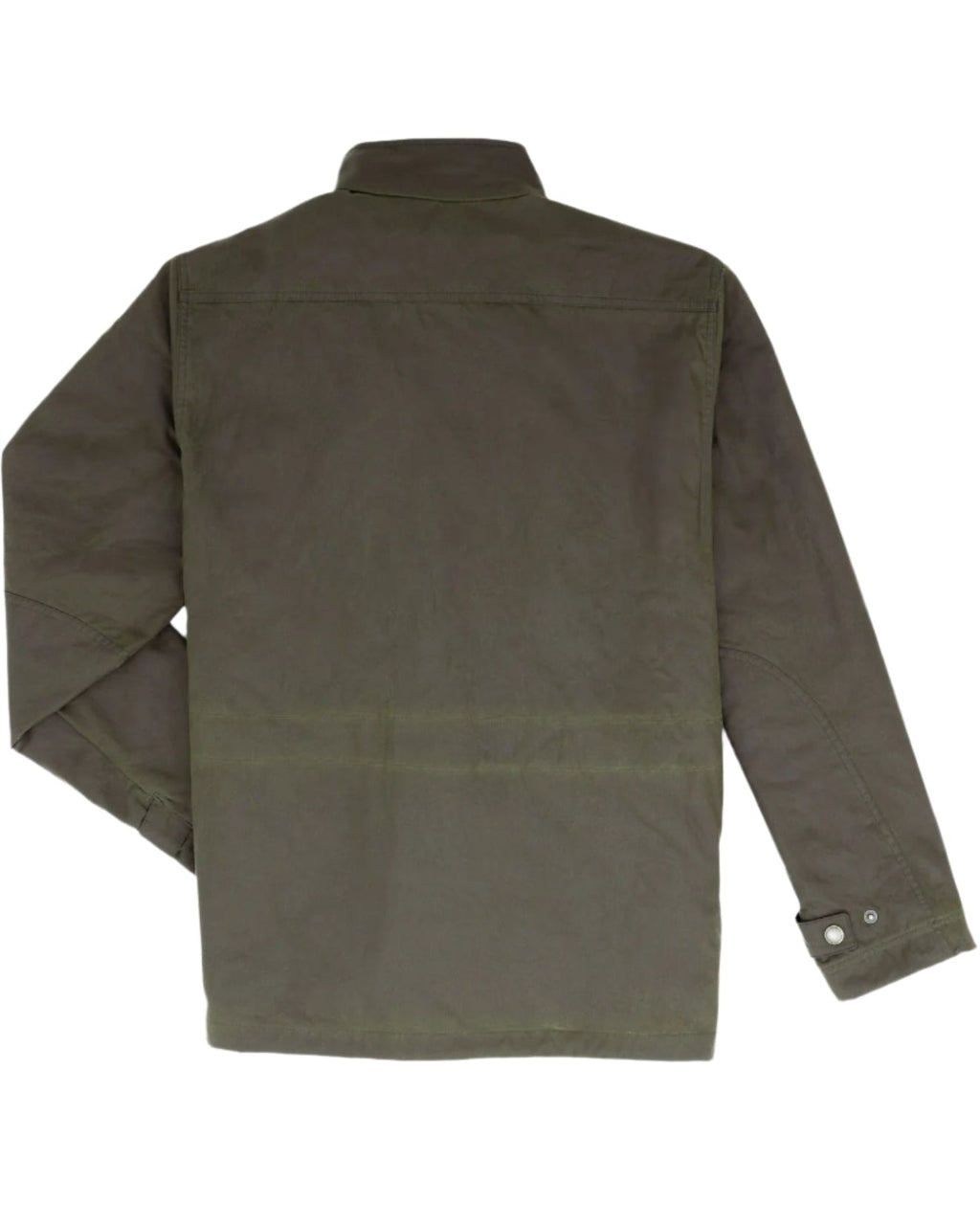 Waxed Field Jacket in Dark Olive, back view