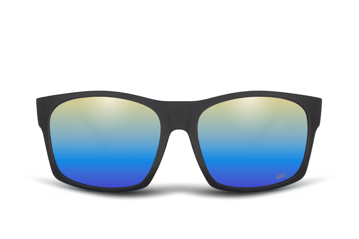 Big Kahuna XL - Matte Black - Blue Gold Gradient Polarized