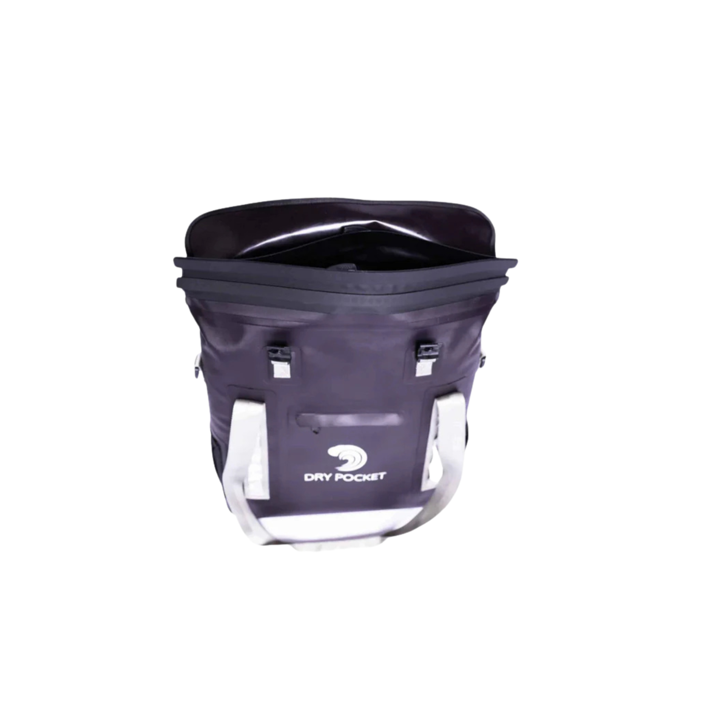 Black Dry Pocket waterproof dry bag for hunting, fishing, outdoor gear storage with secure roll-top closure