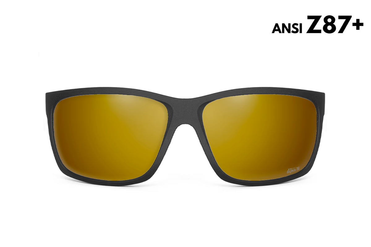 Breach - Matte Black - 24K Gold Polarized ANSI Z87+