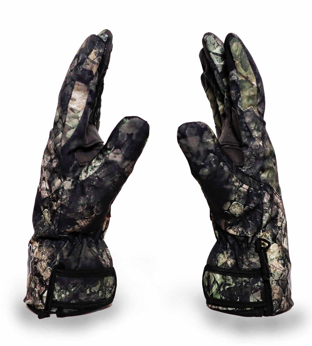 Vycah Conley insulated gloves in Deep Woods camo, pair shown from the side