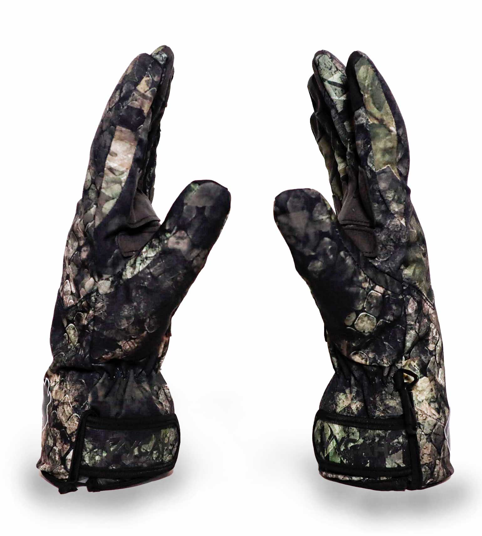 Vycah Conley insulated gloves in Deep Woods camo, pair shown from the side