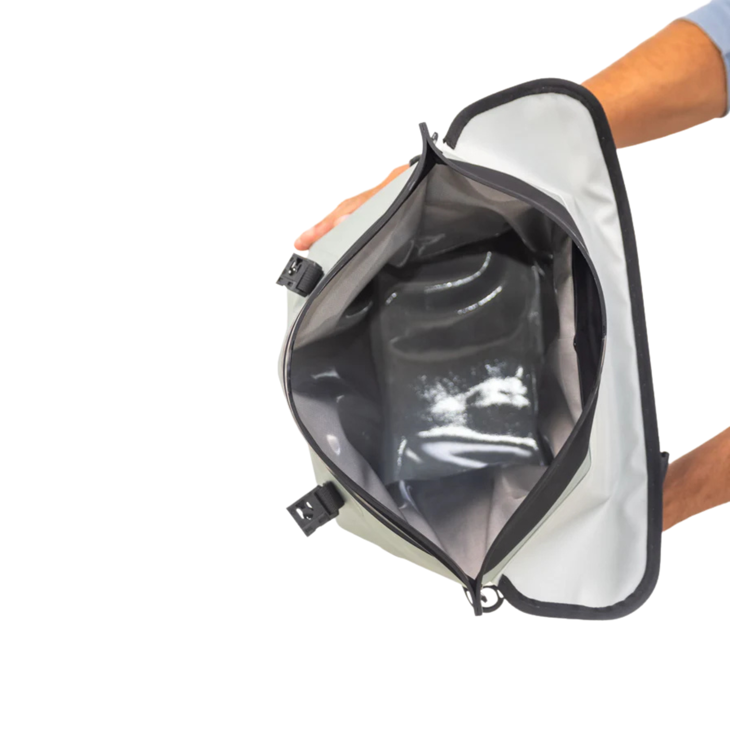 Waterproof dry bag with roll-top closure, ideal for hunting and outdoor gear storage