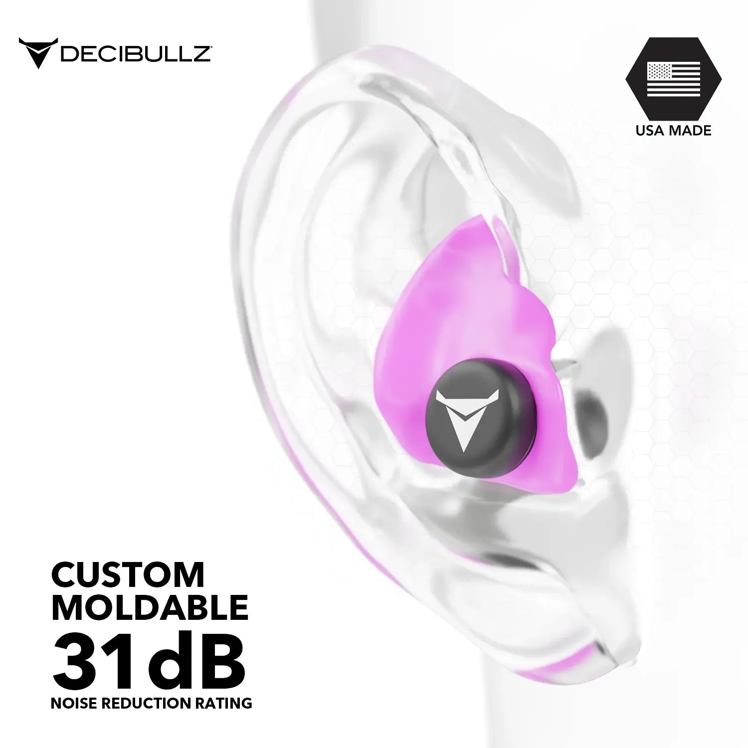 Custom Molded Earplugs 31dB NRR