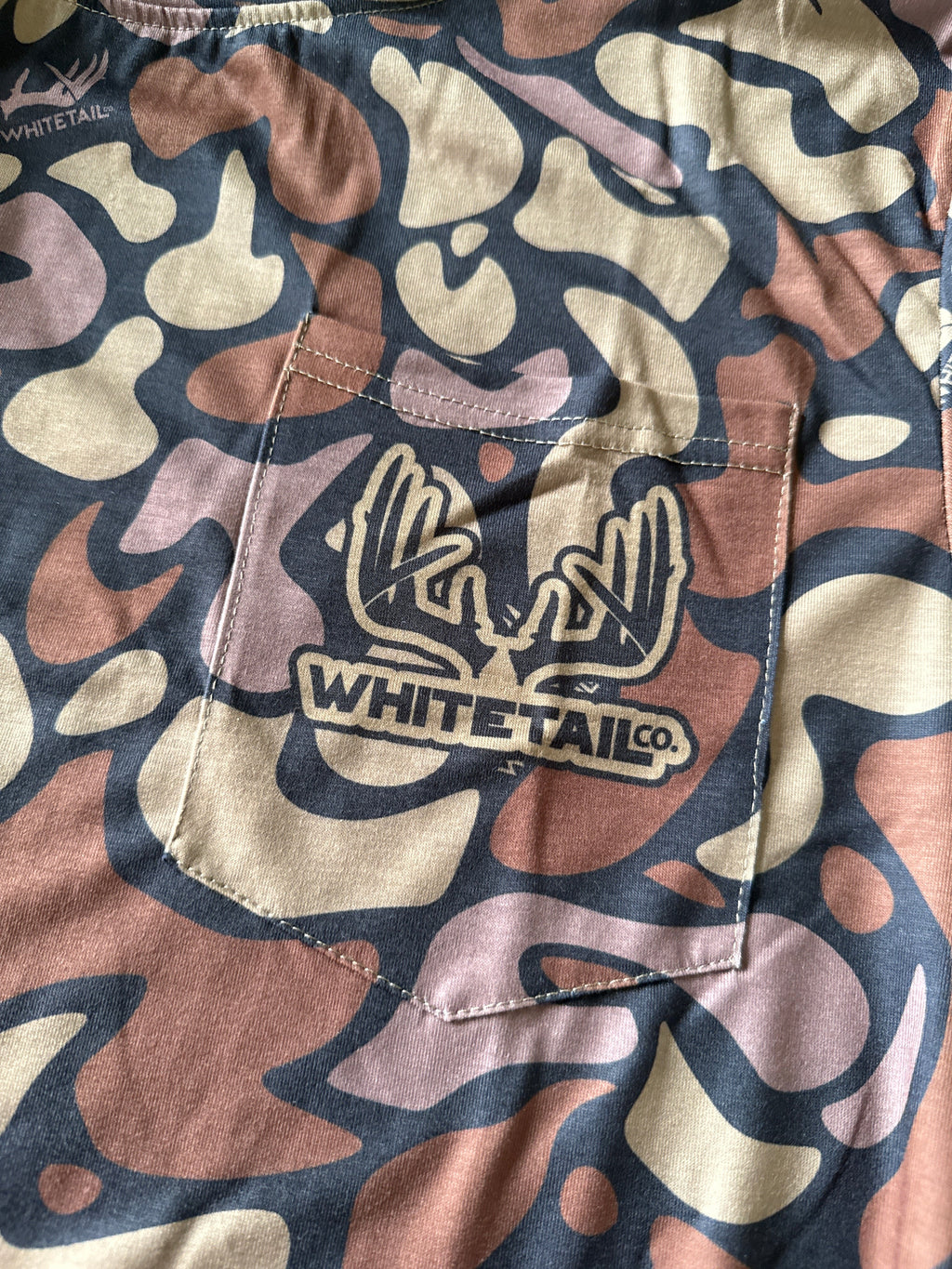 Whitetail Co. Old Dark Camo Faded Pocket Tee