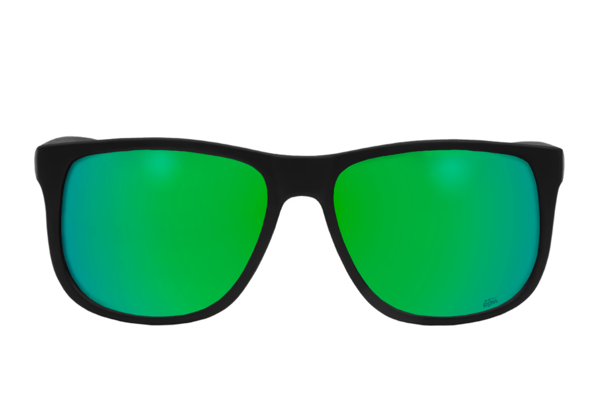 Eminence - Matte Black - Green Lens Polarized