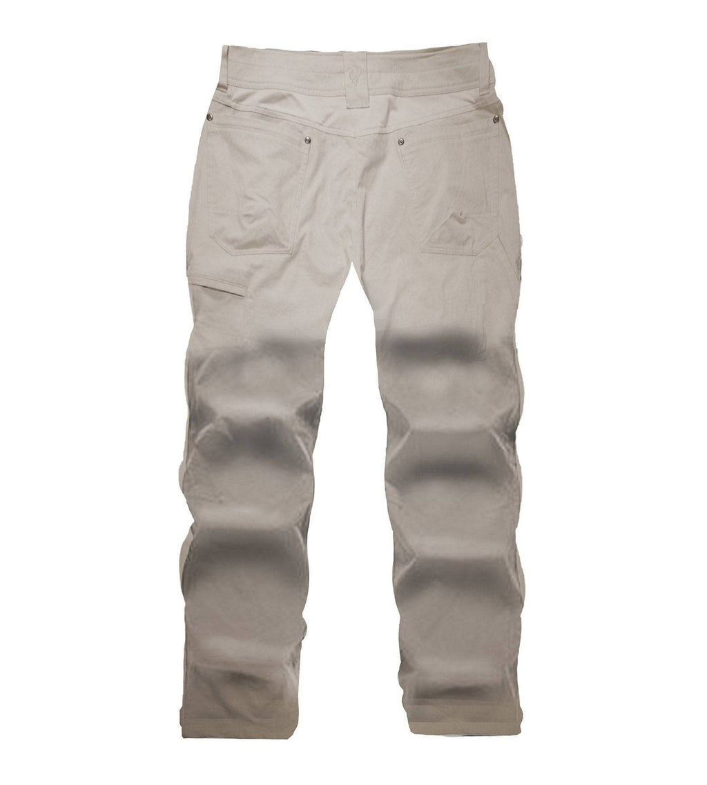 Tan hunting pants with multiple pockets, durable fabric for outdoor use