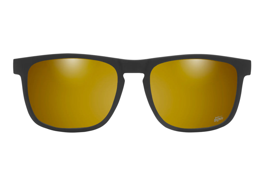 Floaties XL - Matte Black - 24K Gold Lens Polarized