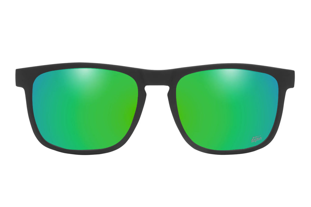 Floaties XL - Matte Black - Green Machine Lens Polarized