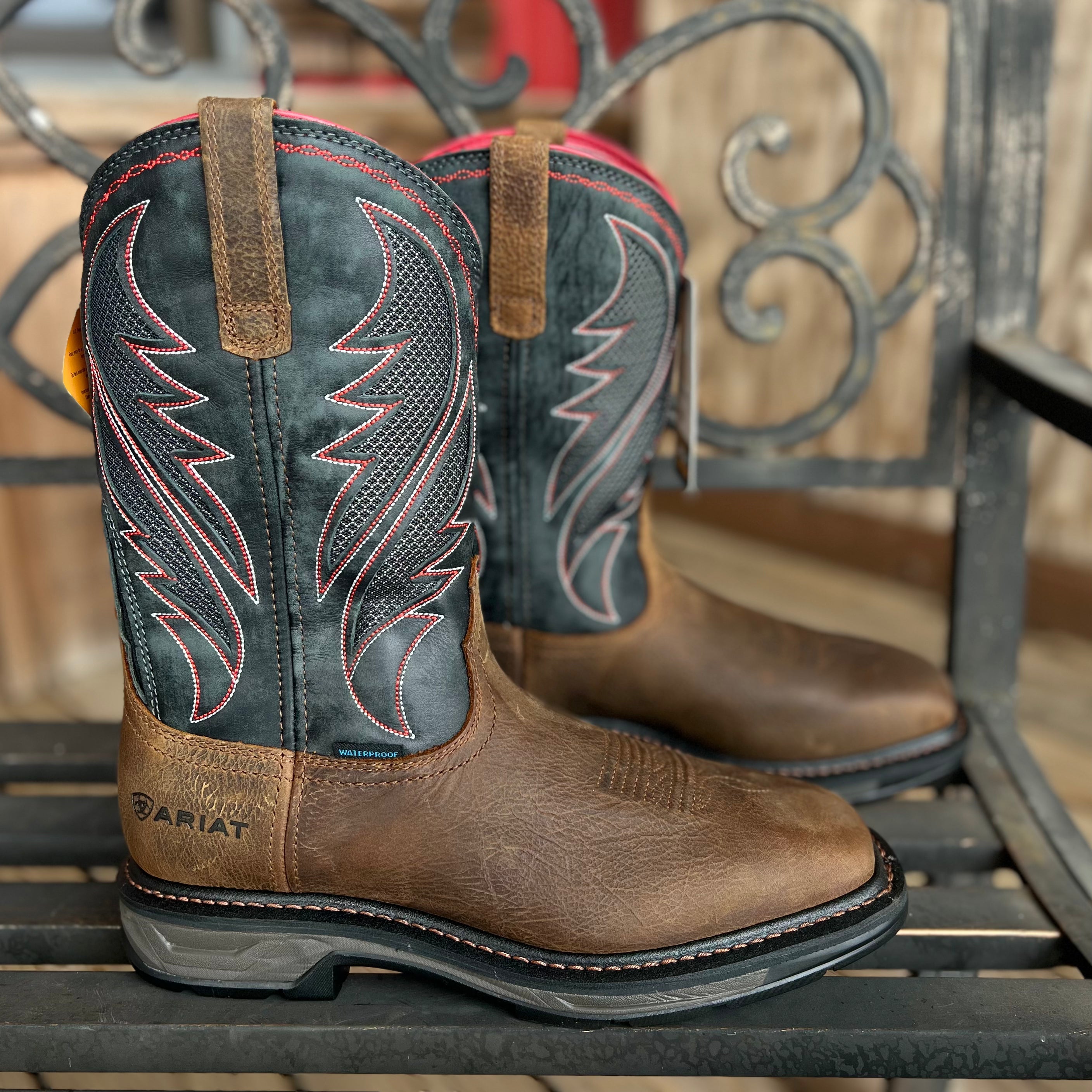 Ariat WorkHog VentTEK Waterproof Boot in Rye Brown – front view | Venator Hunting