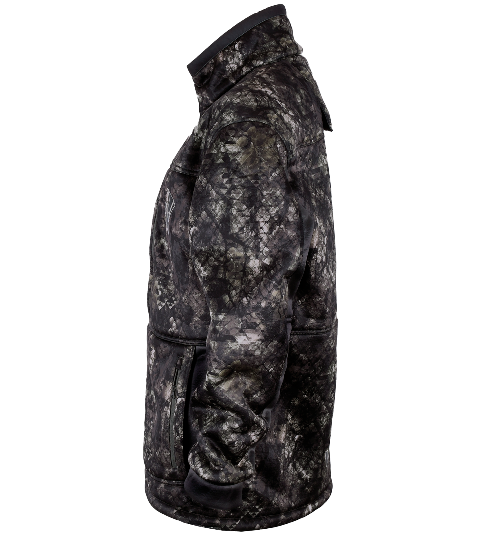 Vycah Kinsley Jacket in Deep Woods camo, side view