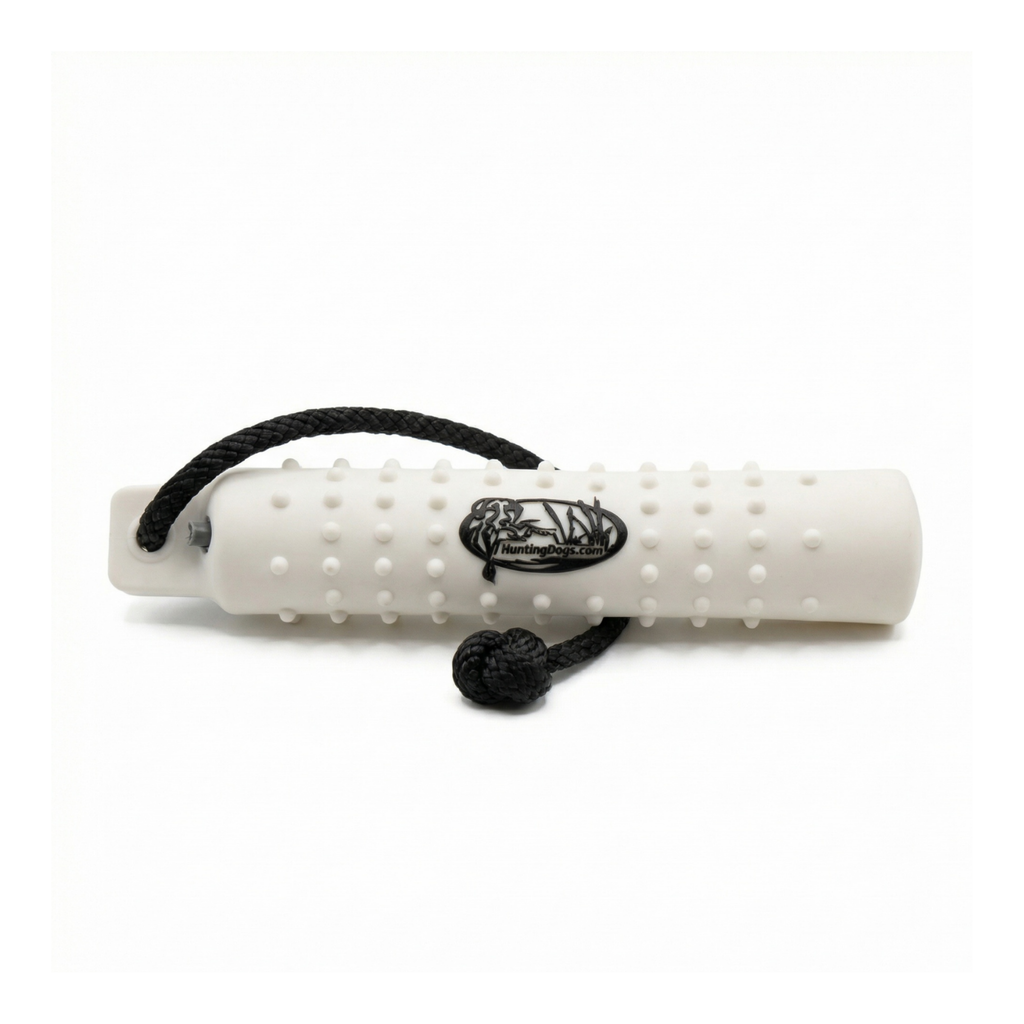 HuntEmUp Standard 2-Inch White Dog Training Bumpers with Throw Rope and Air Valve – 6 Pack