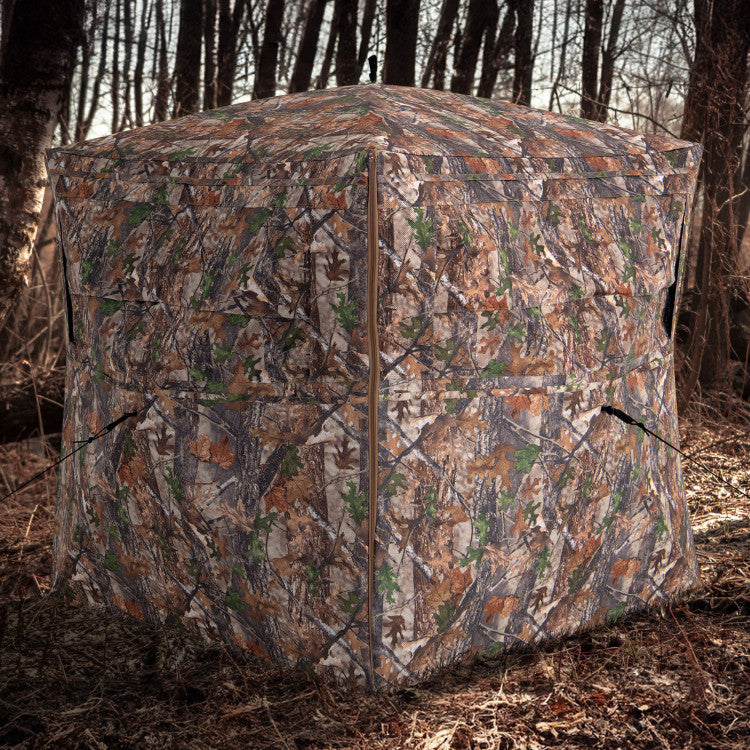 360° One Way See Through Hunting Blind Ground Blind with Portable Carrying Bag