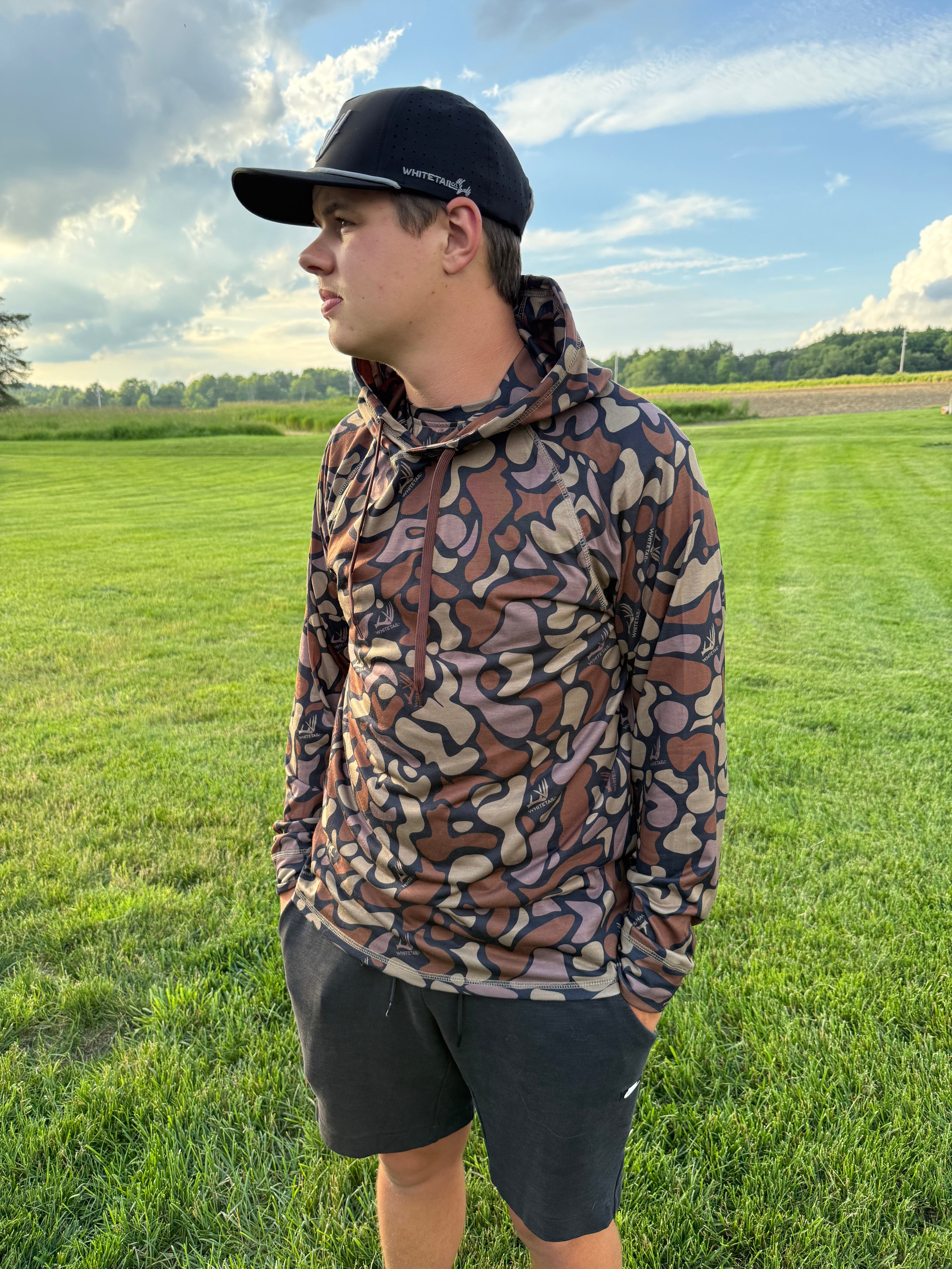Whitetail Co. Dark Old Camo Lightweight Hoodie