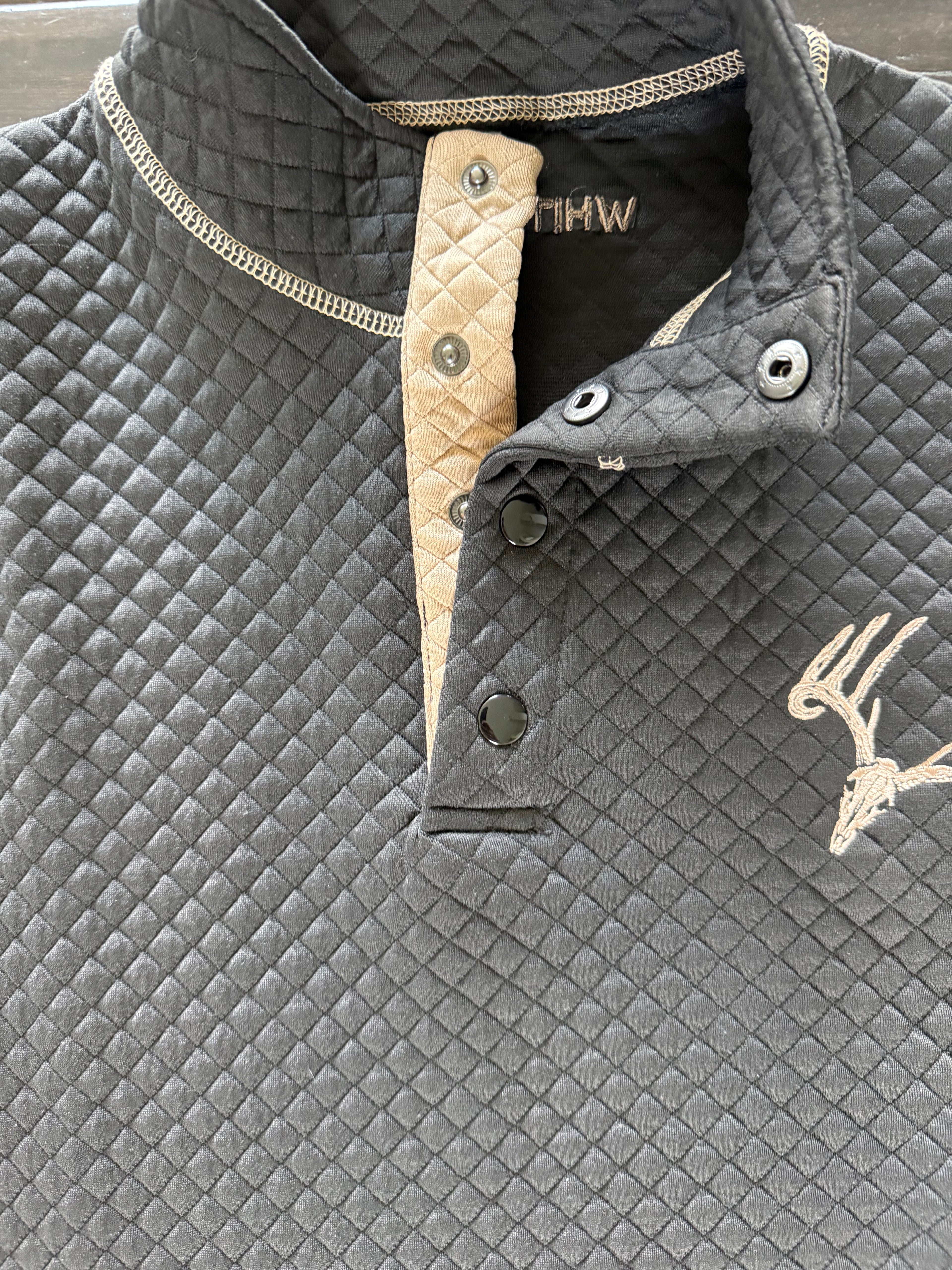 Whitetail Co. Rut Line Waffle 1/4 Button Sweatshirt