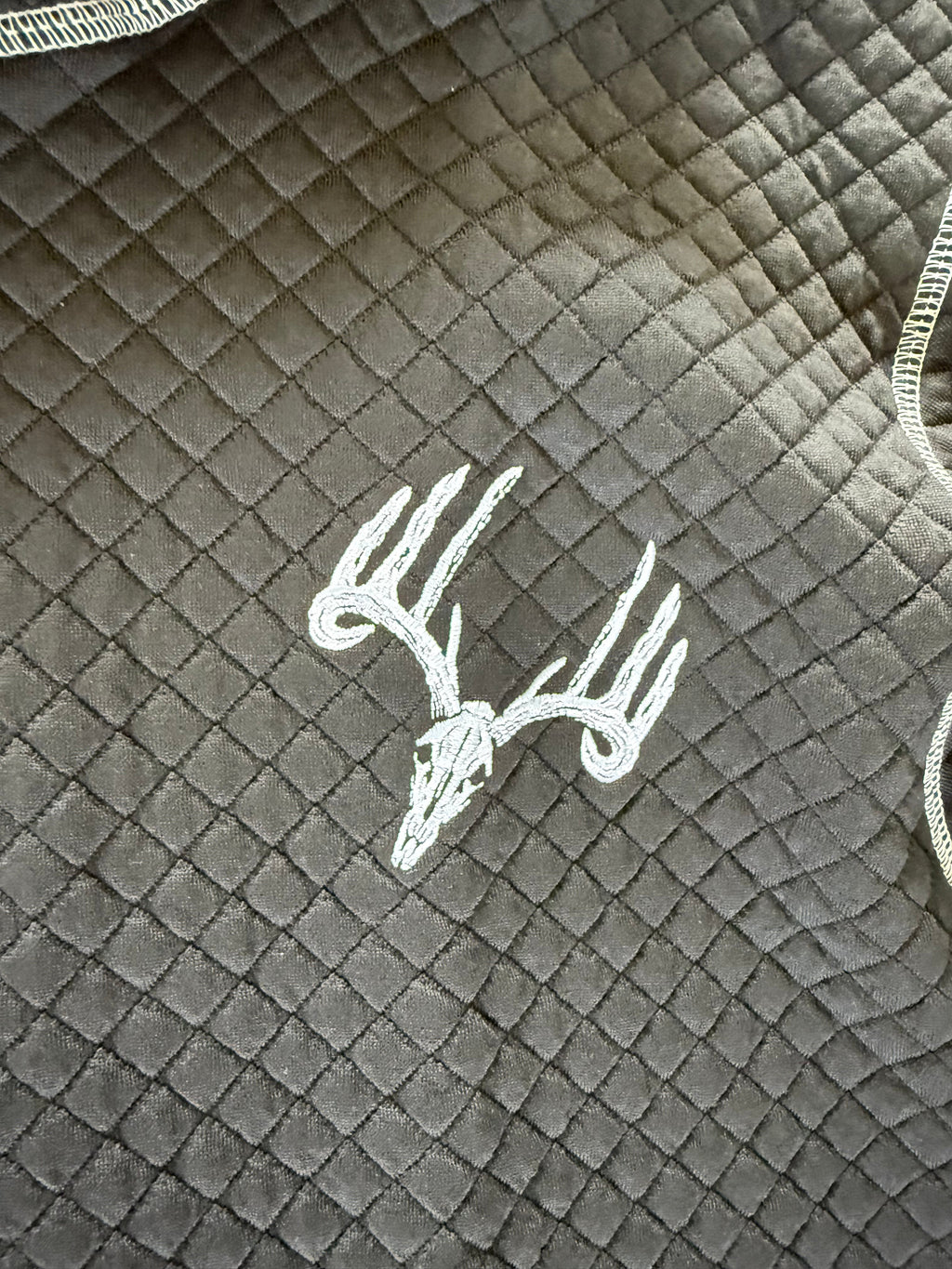 Whitetail Co. Rut Line Waffle Hoodie Black