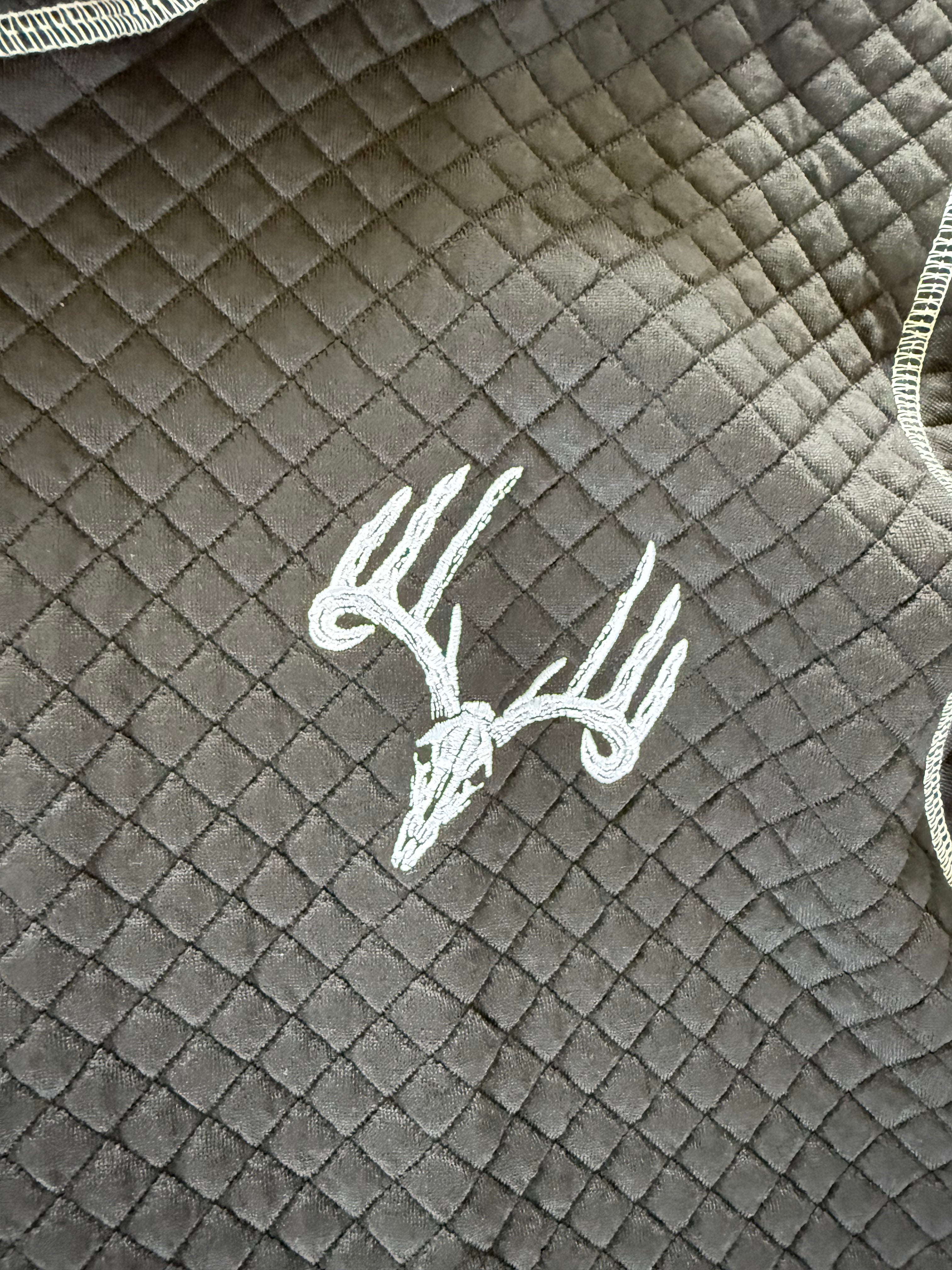 Whitetail Co. Rut Line Waffle Hoodie Black