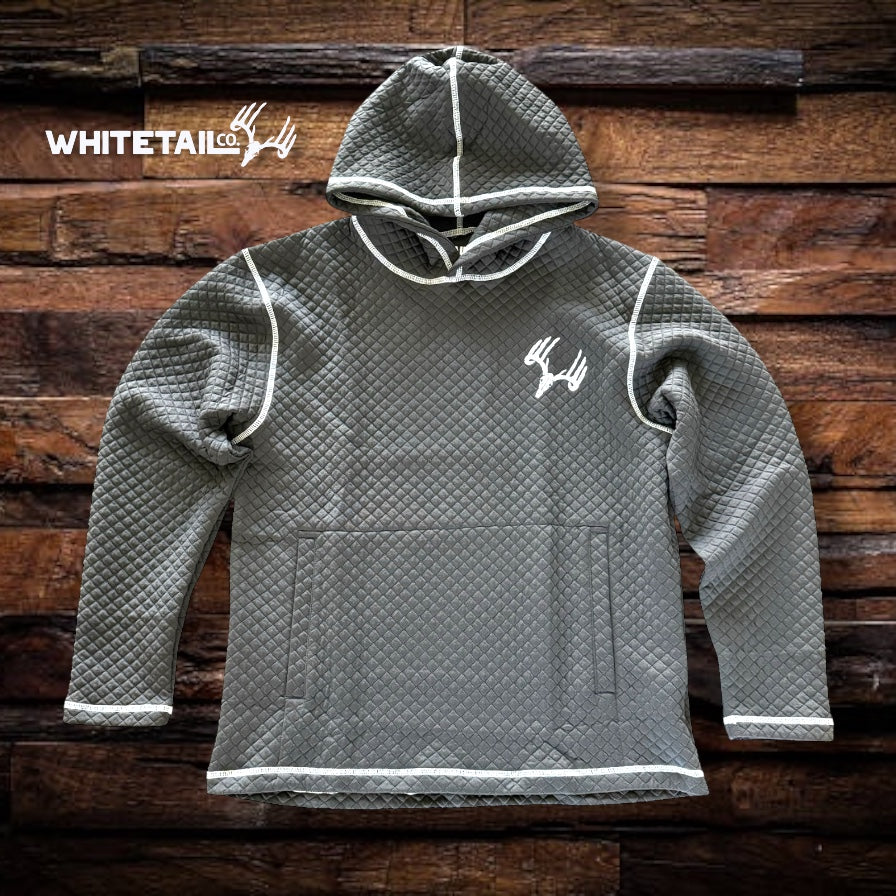 Whitetail Co. Rut Line Waffle Hoodie Black