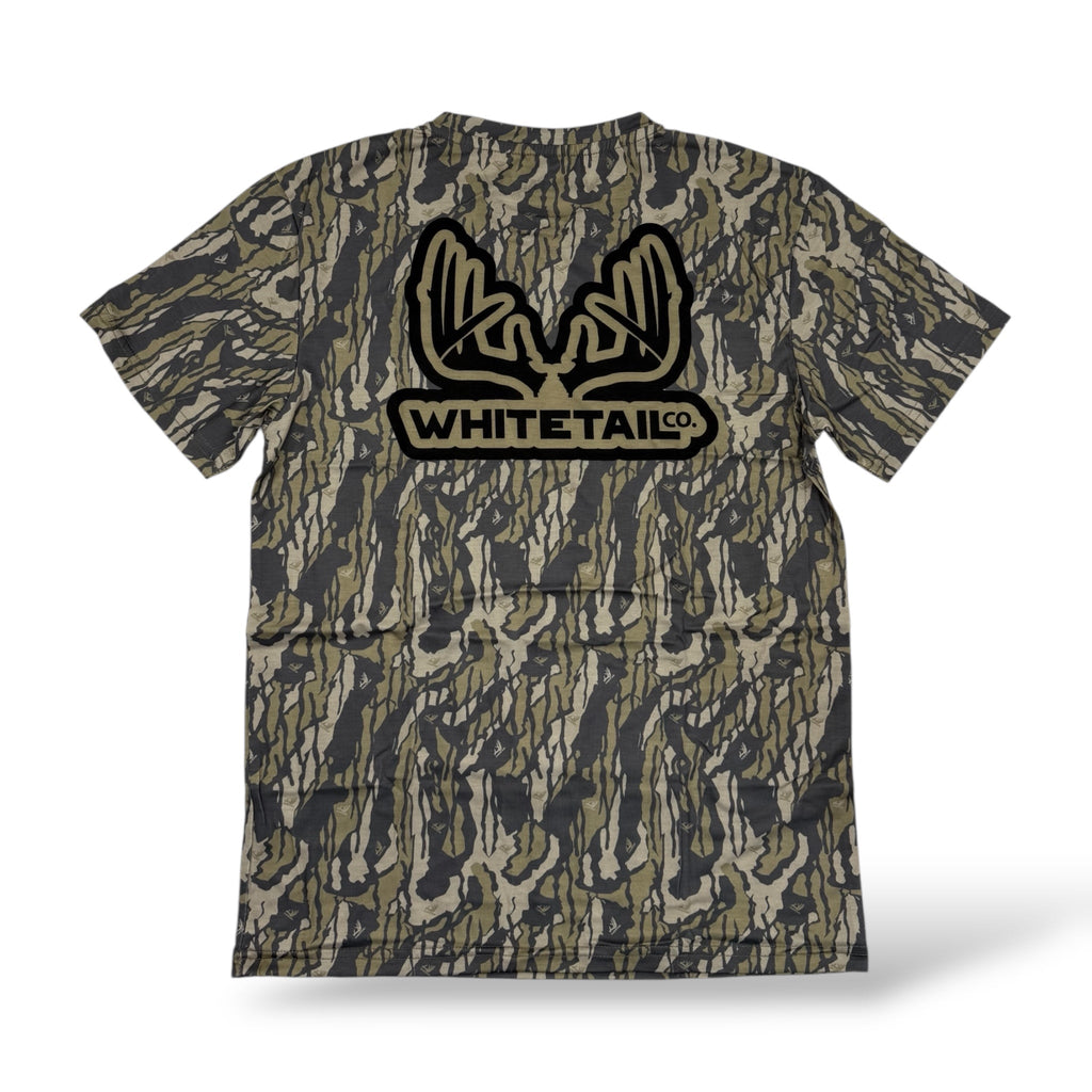 Whitetail Co. Old Tree Bark Camo Faded Pocket Tee