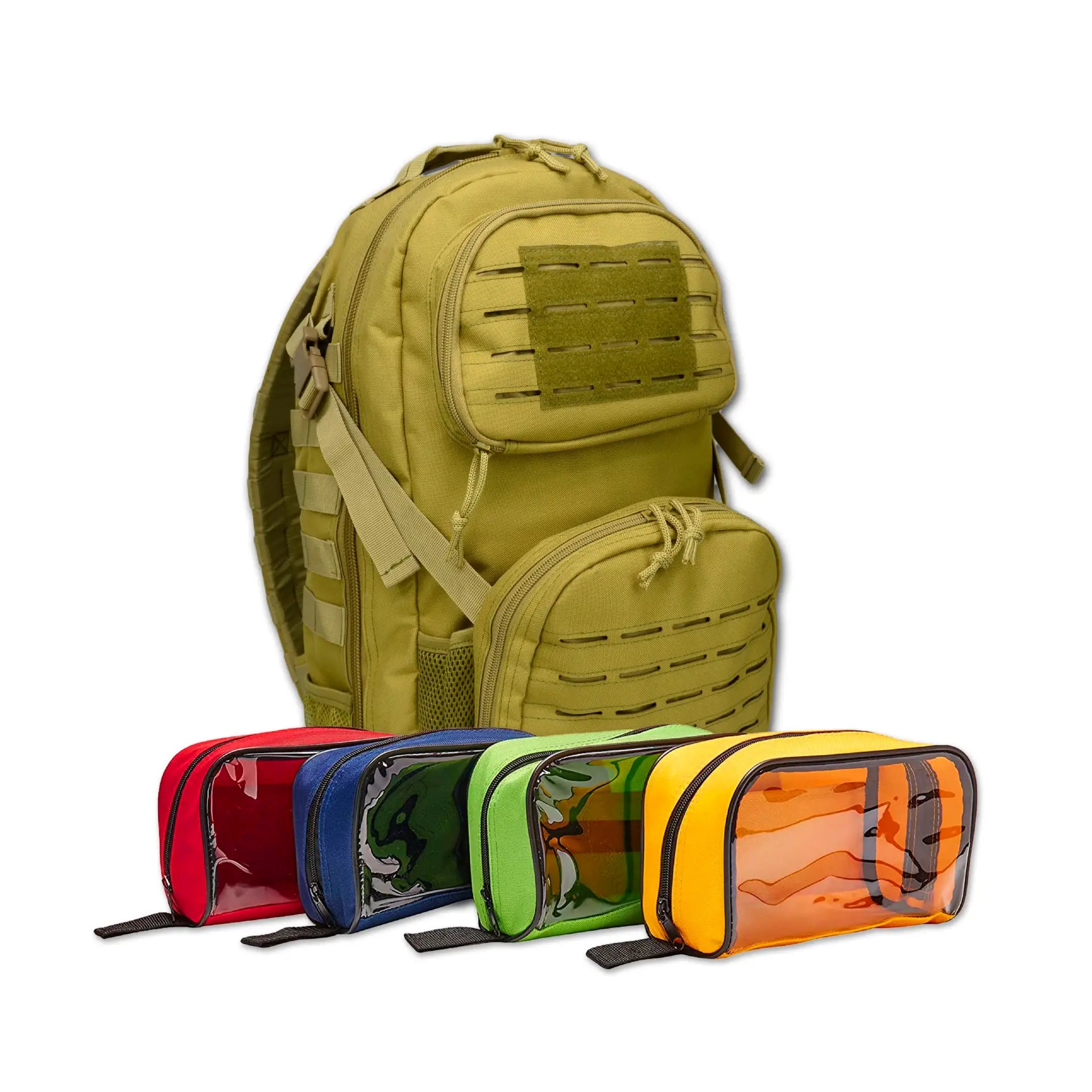 Premium MOLLE, IFAK trauma backpack w Deluxe EMS Tactical Kit